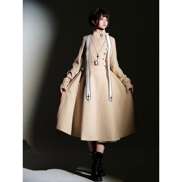 公爵貴族のロングトレンチコート - Beige[2025年11月中旬-12月中旬発送予定]