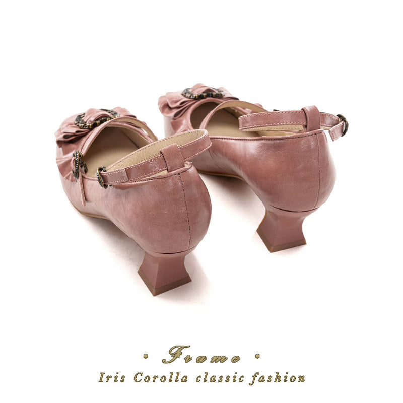 Court Ball Mary Jane Pumps - Matte Gray Pink[2026年1月上旬-1月下旬発送予定]