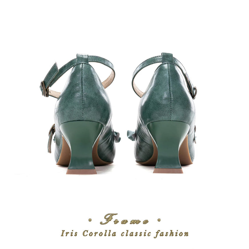 Court Ball Mary Jane Pumps - Matte Turquoise Green[2026年1月上旬-1月下旬発送予定]