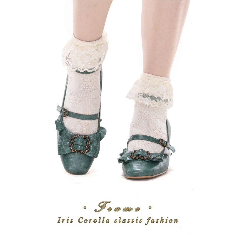 Court Ball Mary Jane Pumps - Matte Turquoise Green[2026年1月上旬-1月下旬発送予定]