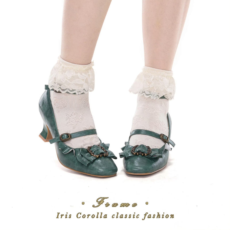 Court Ball Mary Jane Pumps - Matte Turquoise Green[2026年1月上旬-1月下旬発送予定]
