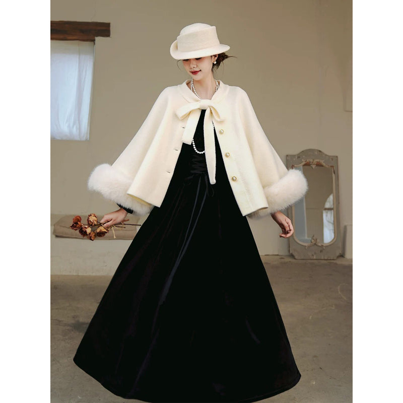 黒の貴婦人のベルベットコルセットワンピース