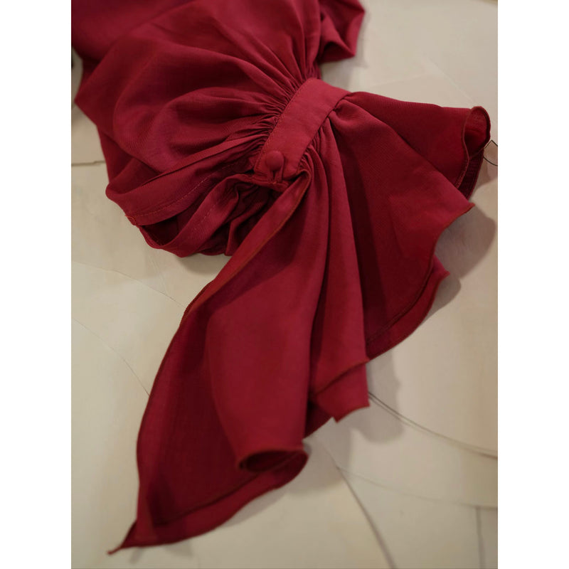 王侯貴族のヴィクトリアンブラウス - Dark Red[2026年1月下旬-2月下旬発送予定]