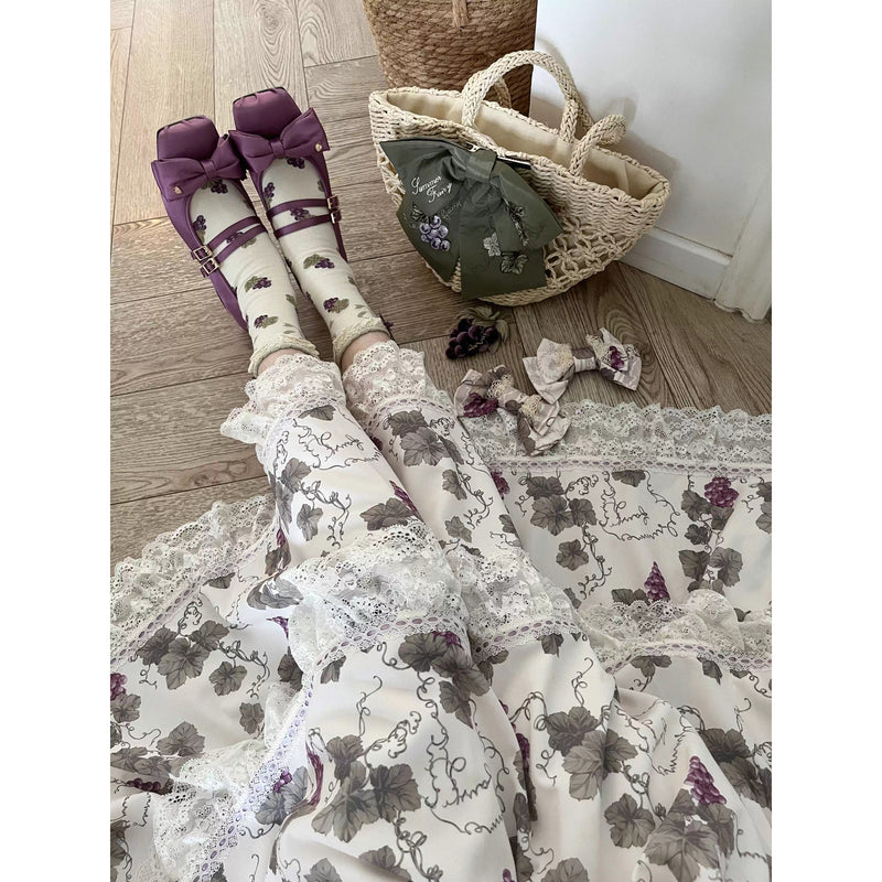 Square-toe Satin Ribbon Ballet Shoes - Royal Purple[2025年11月上旬-12月上旬発送予定]