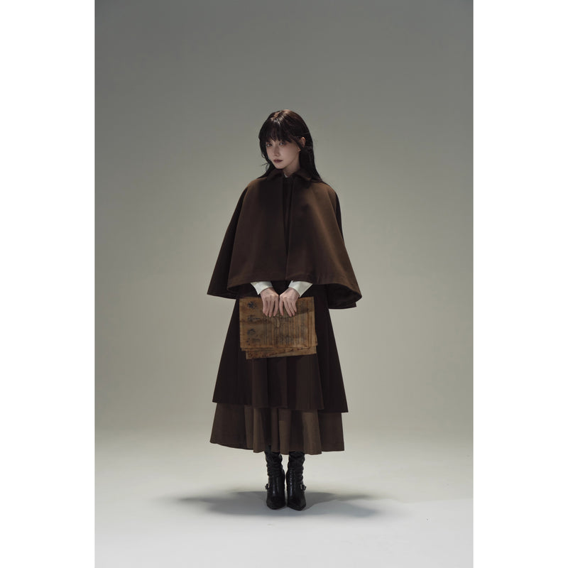Wizarding World British Cape Long Coat - Brown[2025年12月中旬-2026年1月中旬発送予定]
