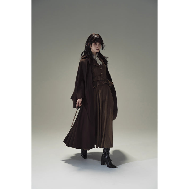 Wizarding World British Cape Long Coat - Brown[2025年12月中旬-2026年1月中旬発送予定]