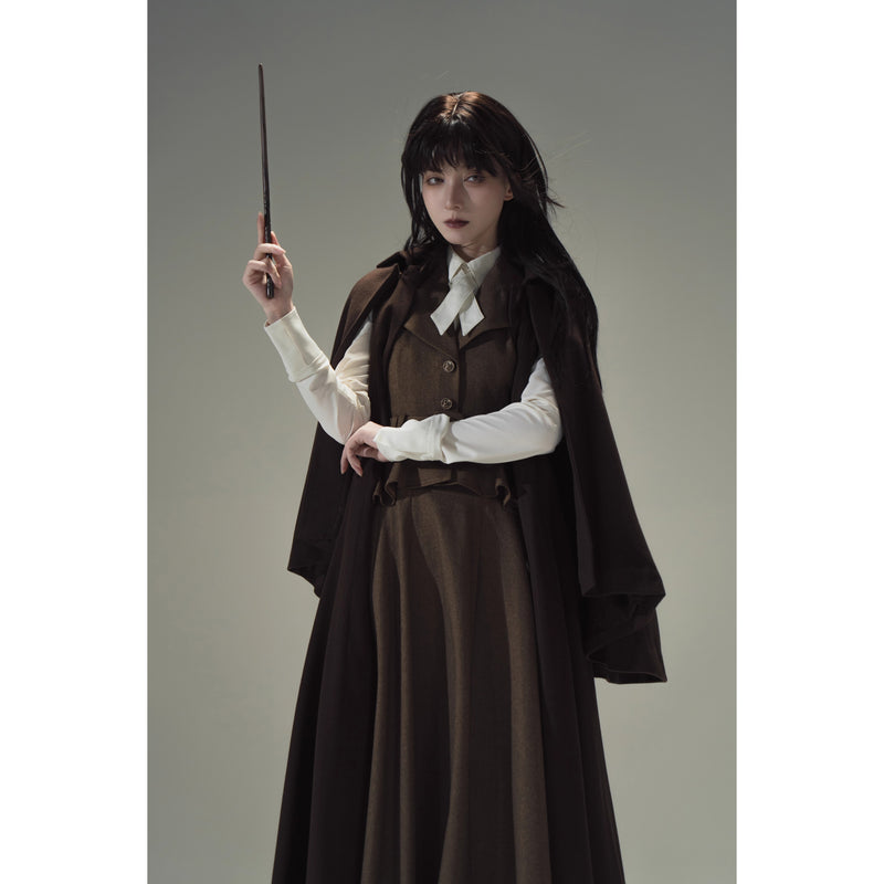 Wizarding World British Cape Long Coat - Brown[2025年12月中旬-2026年1月中旬発送予定]