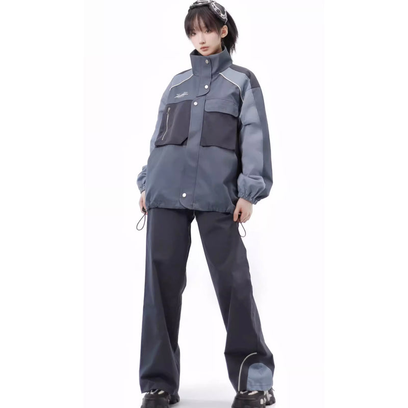 Aurora Gray Sky Blue Casual Tops and Bottoms