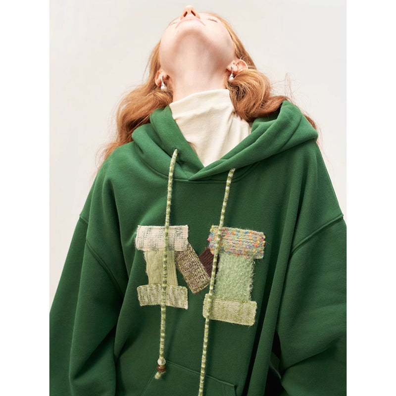 Patchwork Embroidered Hoodie