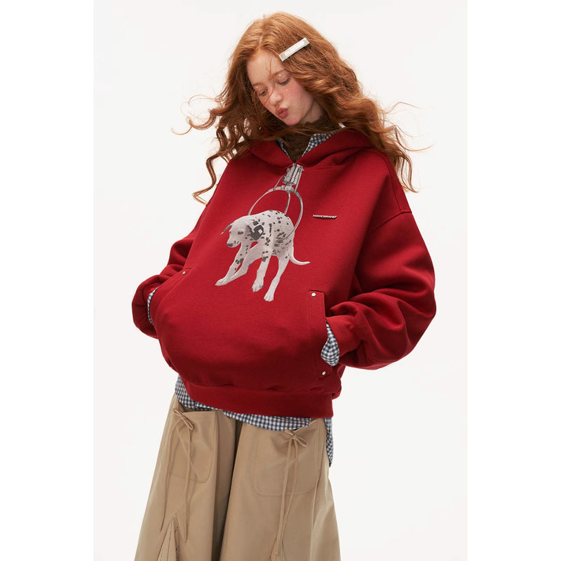 Wire Armed Dalmatian Hoodie