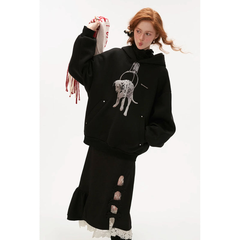 Wire Armed Dalmatian Hoodie