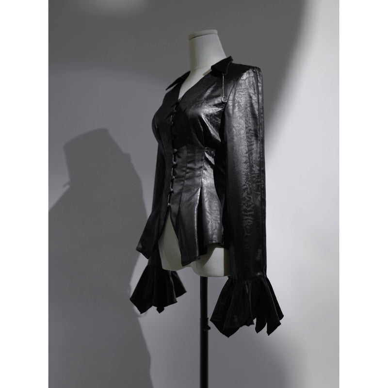 月に咲く薔薇のゴシックブラウス - Black[2025年7月中旬-8月中旬発送予定]