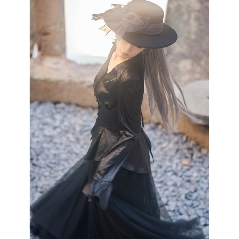 月に咲く薔薇のゴシックブラウス - Black[2025年7月中旬-8月中旬発送予定]