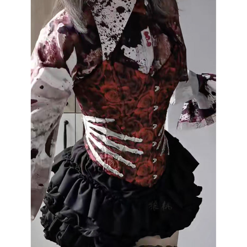 手骨の標本コルセット - Red[2025年9月上旬-9月下旬発送予定]