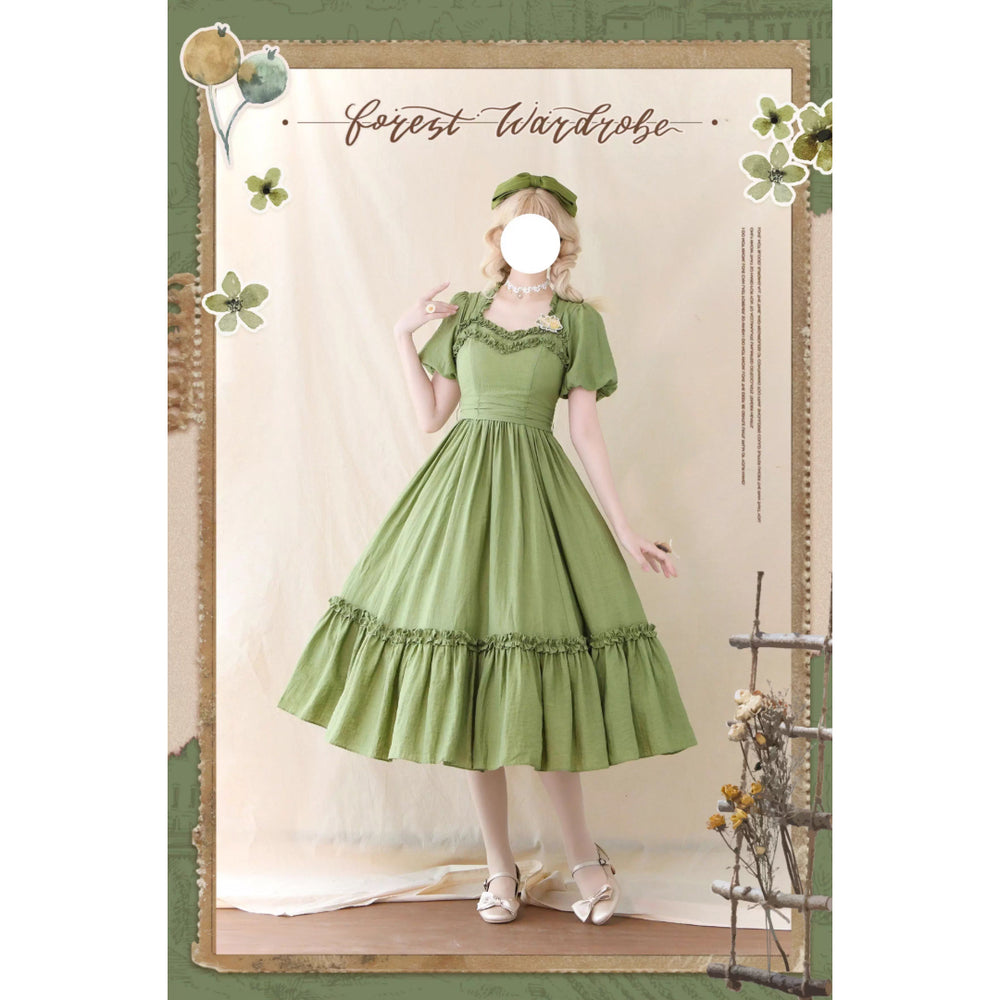 若緑のお嬢様のクラシカルワンピース – ManusMachina