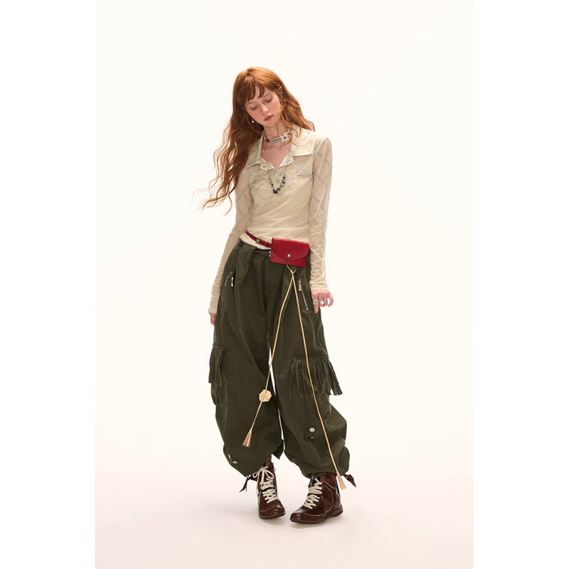 Star and Check Mesh Gradient Top