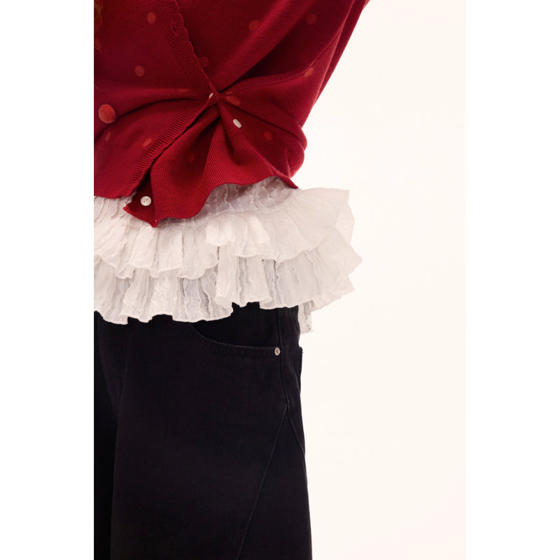 Double Frill High Neck Top