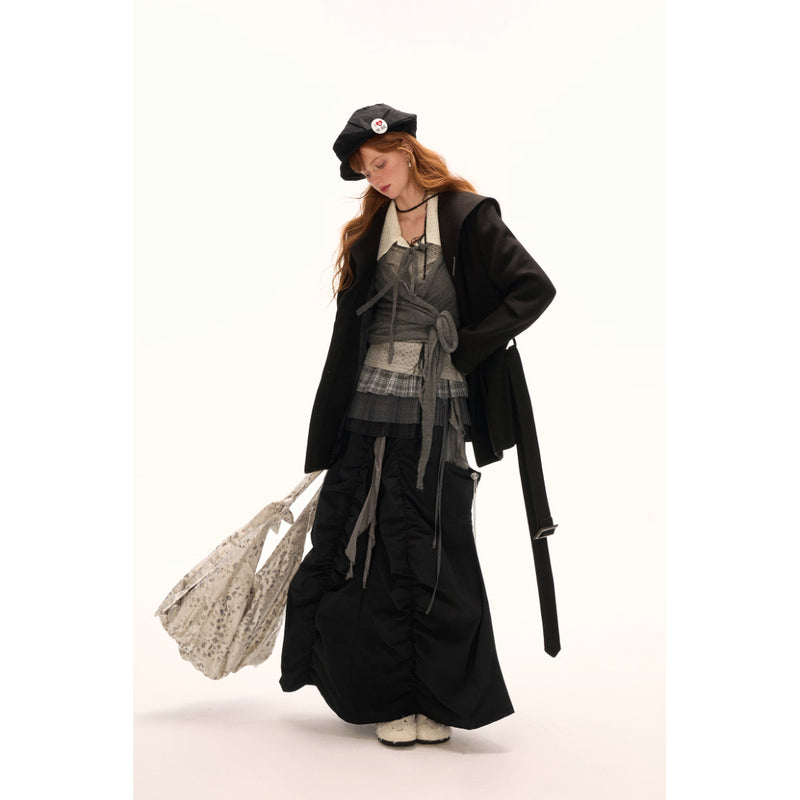 Black Double-breasted Sailor Jacket