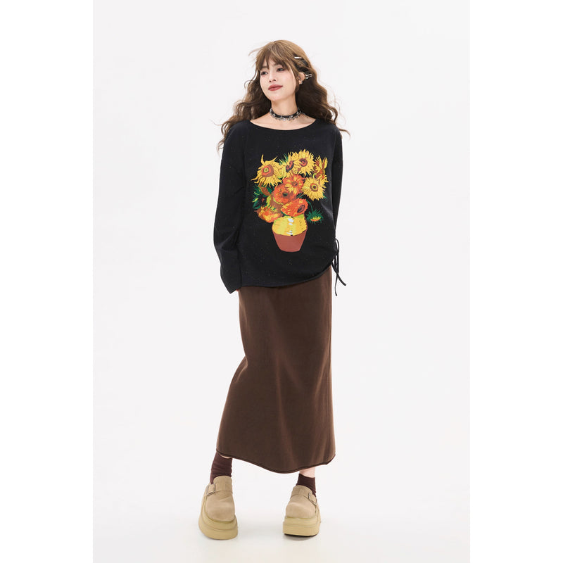 花瓶の向日葵のトップス