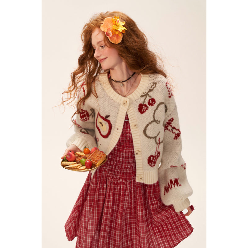 Apple and Cherry Knit Cardigan