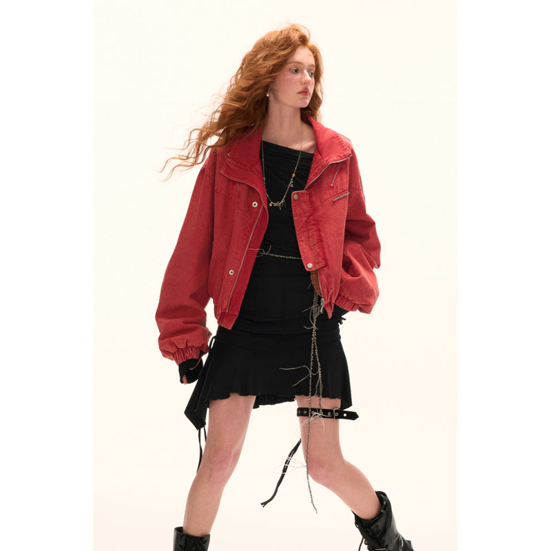 Stand Collar Short Work Jacket