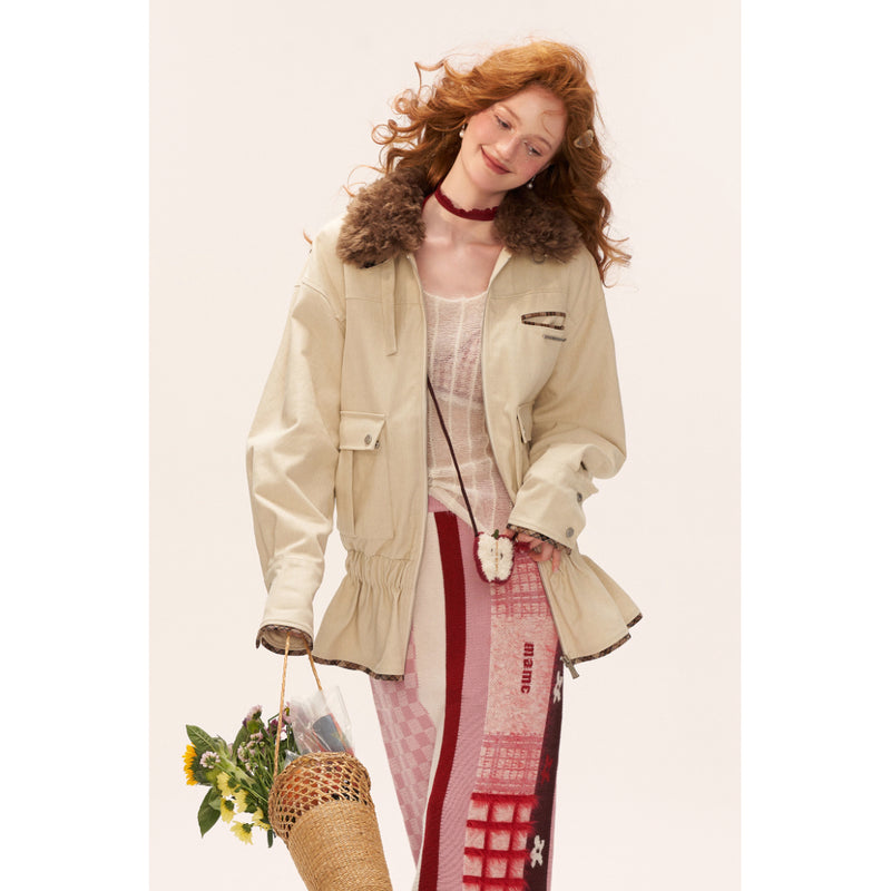 Milky White Hoodie Knit Top