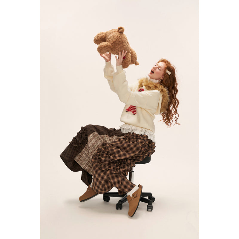 Cute Dog Fur Knit Sweatshirt