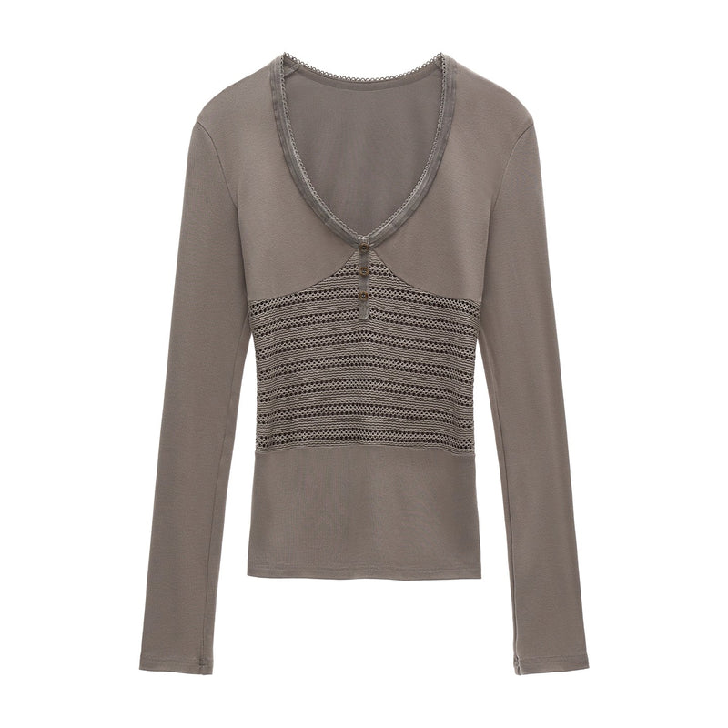 Switching Openwork Tight Top