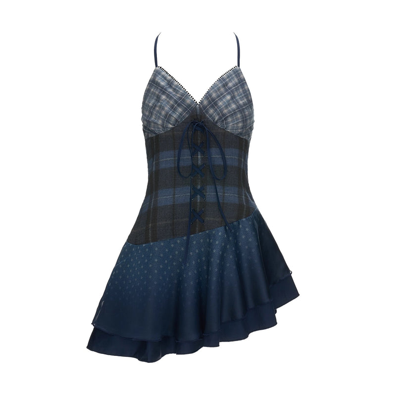 Dark Navy Patchwork Camisole Top