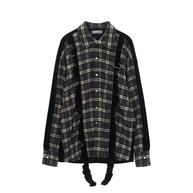 American Vintage Check Frill Shirt