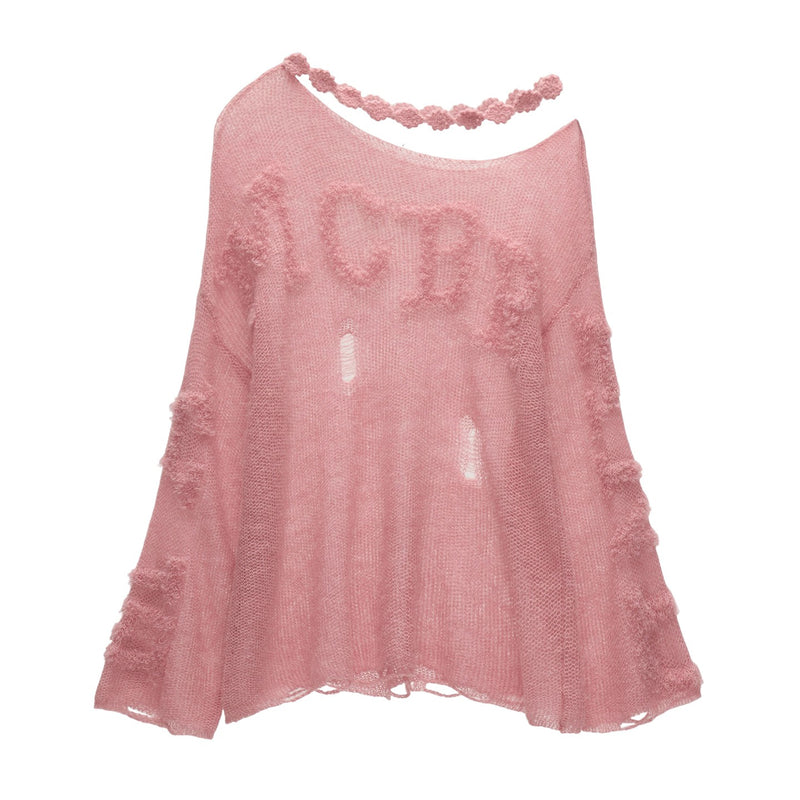 Alphabet One-Shoulder Knit
