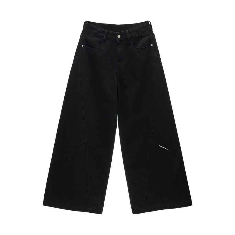 Vintage Wash Wide Straight Denim