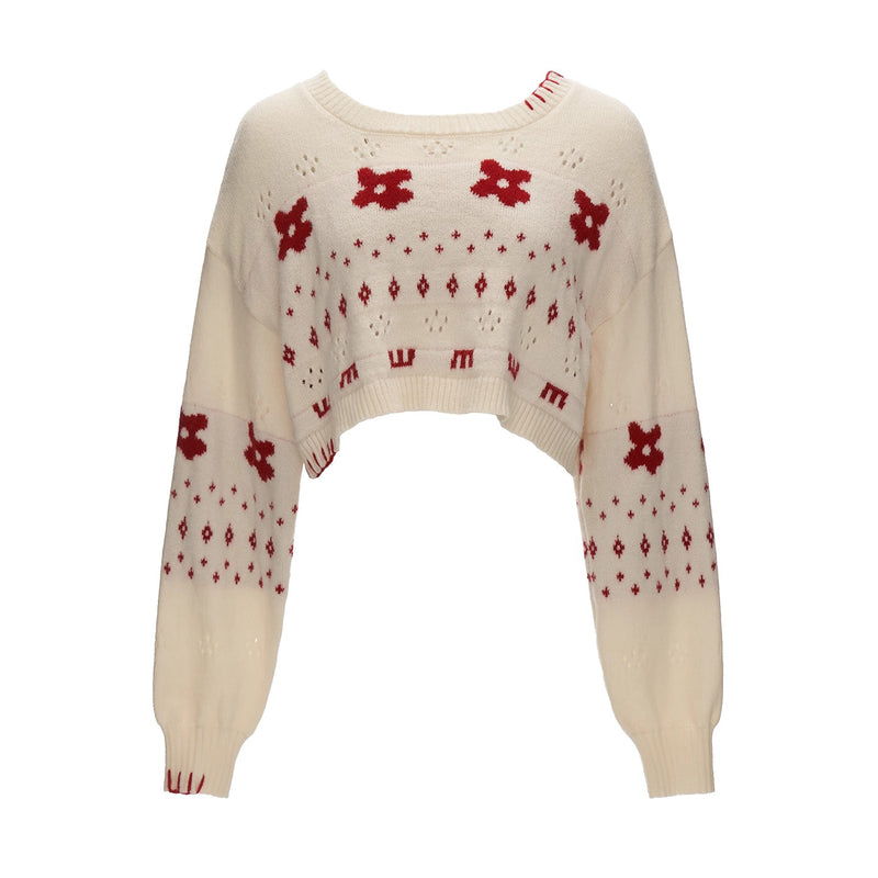 Star and Floral Knit Sweater and Shorts