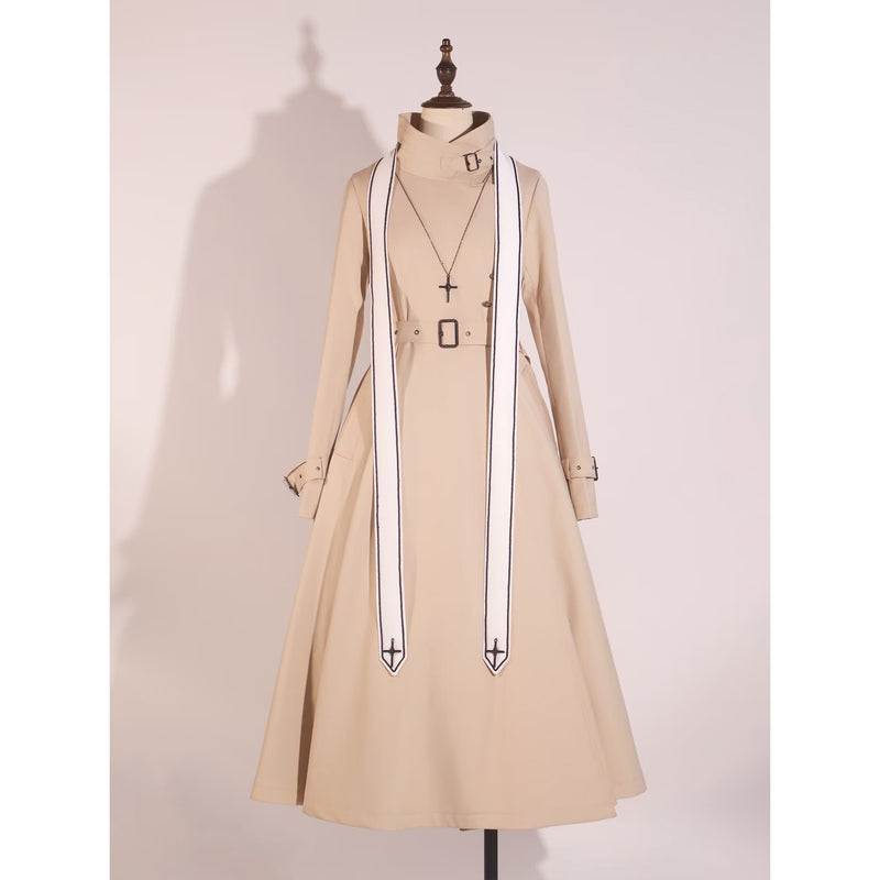 公爵貴族のロングトレンチコート - Beige[2025年11月中旬-12月中旬発送予定]