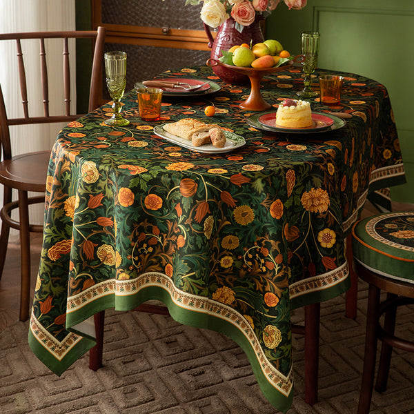 Flowers in a Dense Forest Table Cloth