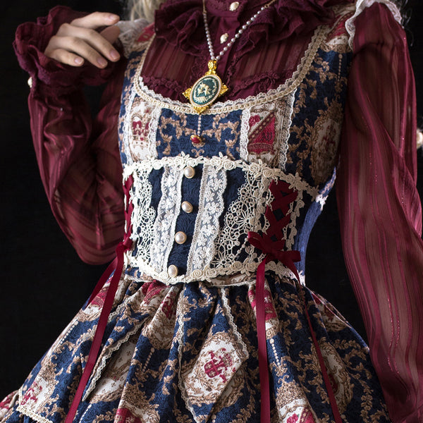 伯爵令嬢の編み上げ刺繍コルセット