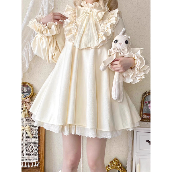 西洋人形のドールワンピース - Ivory[2025年11月上旬-12月上旬発送予定]