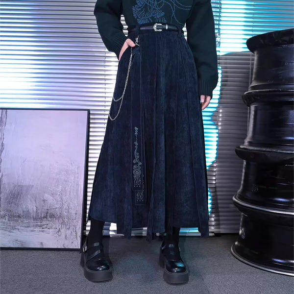 海月の刺繍リボンパネルスカート