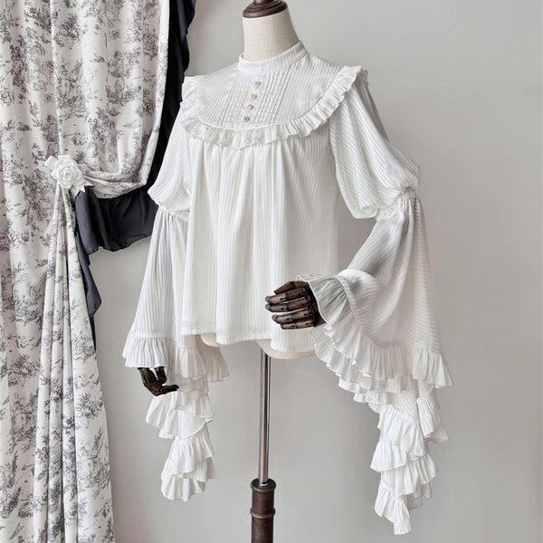 伯爵令嬢のベルスリーブブラウス - White[2026年3月上旬-3月下旬発送予定]