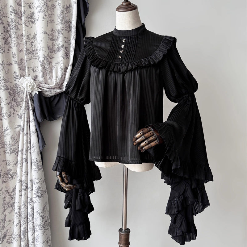 伯爵令嬢のベルスリーブブラウス - Black[2026年3月上旬-3月下旬発送予定]