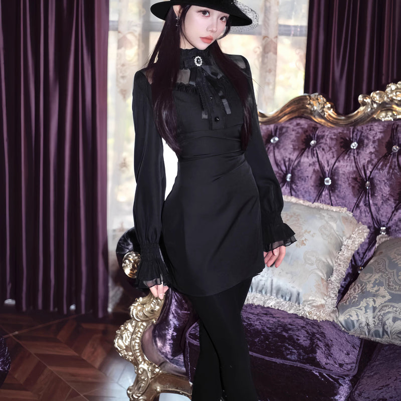 黒うさぎのゴシックワンピースB 黒のお嬢様のゴシックワンピース – ManusMachina