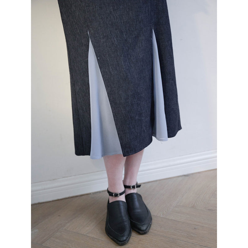 Gray Navy Mermaid Skirt