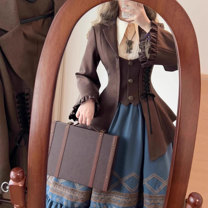 邸宅のお嬢様のテーラードジャケット