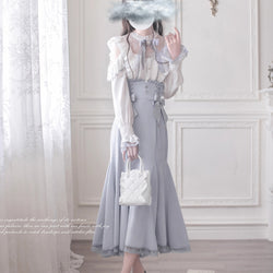 水色の令嬢のフリルトップスとコルセットスカート – ManusMachina