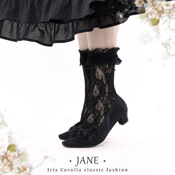 Satin Ribbon Low Heel Pumps - Silver Black[2025年7月上旬-8月上旬発送予定]