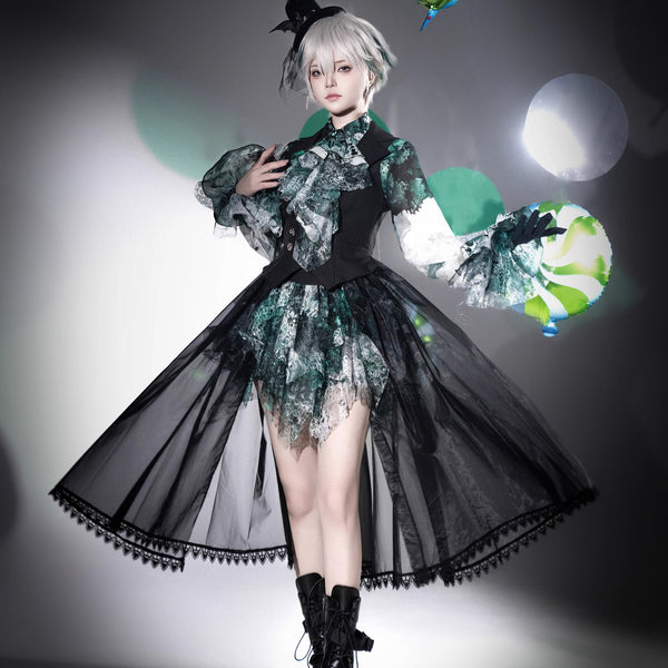 血塗れのお嬢様のヴィクトリアンブラウス - Green[2026年2月下旬-3月下旬発送予定]