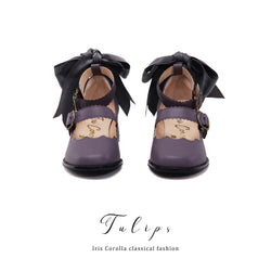 Tulip Ribbon Mary Jane Pumps - Purple[2025年4月下旬-5月中旬発送予定]