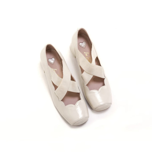 Releve Cross Strap Heel Pumps - Ivory[2026年2月上旬-3月上旬発送予定]