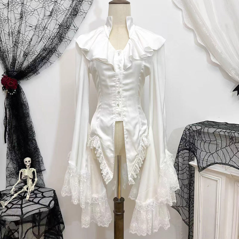 王侯貴族のゴシックブラウス - White[2026年2月下旬-3月下旬発送予定]