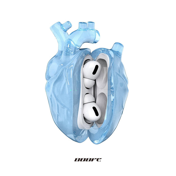 Heart AirPods Case - Light Blue